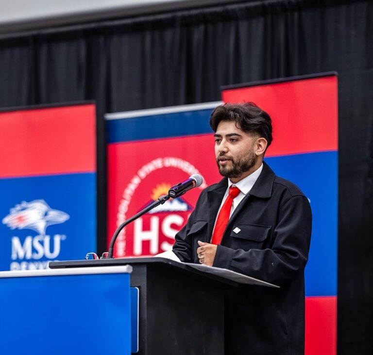 Victor Jaen Delgado Bonilla’s message to his classmates at Metropolitan State University of Denver